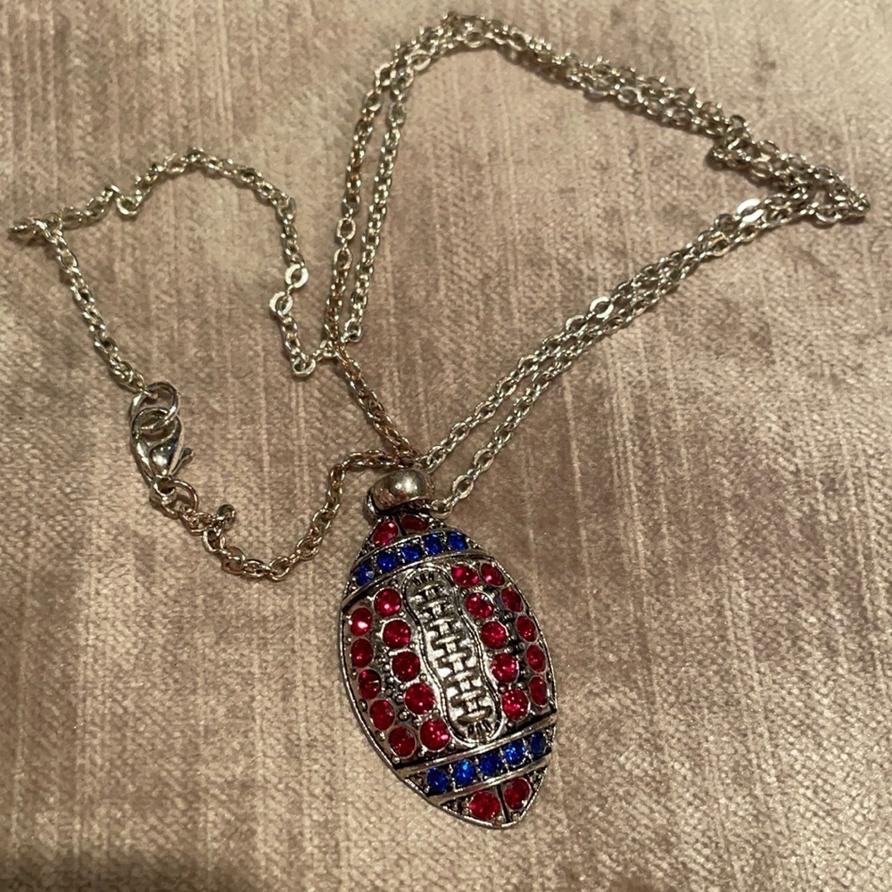 Football Rhinestone Necklace - Picture 3 of 7